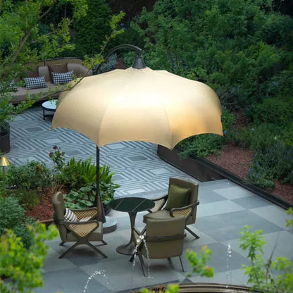 Villa Garden Cafe Restaurant Arc Type Outdoor Roman Umbrella